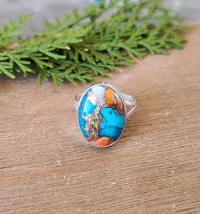 แหวนสปินเนอร์พลอยเทอร์ควอยซ์ทำด้วยมือสีเงิน925 925ของขวัญแต่งงานแหวนเครื่องประดับคุณภาพดีที่สุดจากนักออกแบบจากธรรมชาติ - Product Image 3