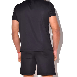 Camiseta regular personalizada transpirable de alta calidad con bolsillo en el pecho y pantalones cortos a juego de algodón transpirable ropa de verano - Product Image 6