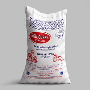Sal Marina Egipcia Triple Refinada BONJOURNE Premium, 25 kg, Sal de Mesa Blanca en Polvo, Grado Alimenticio, Certificación HACCP, Proveedor a Granel en Bolsa - Product Image 1