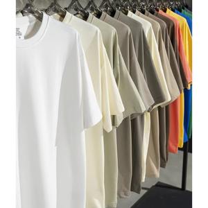 Camiseta de gran tamaño con logotipo personalizado de alta calidad para hombre 320 Gsm Heavyweight 100% Cotton Jersey Fabric Drop Shoulder 2025 T Shirt para hombre - Product Image 5