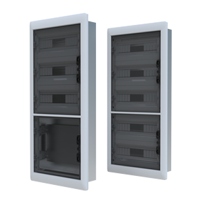 Caja de Distribución Eléctrica Empotrada de Metal ABS para PC, 400x894x100 mm, Capacidad para 75 MCB, IP40, Cuerpo de Metal - Marco Blanco - Product Image 1