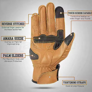 Venta caliente transpirable Guantes de moto unisex Antideslizante Uso deportivo Guantes de moto Hecho en Pakistán - Product Image 4
