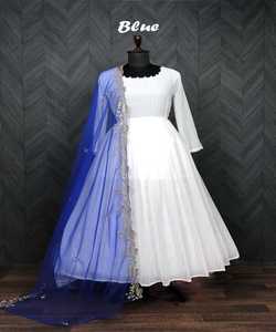 Blusa de Gasa Estilo Gharara Blanca, Modest, Formal, Minimalista, para Fiesta - Product Image 5