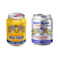 Red Tiger 250ml OEM/ODM Boisson énergétique protéinée Boisson gazeuse à faible teneur en glucides Sucre Boîte non gazeuse Bouteille Emballage Monster