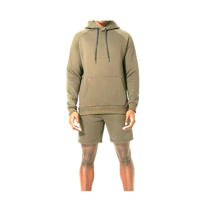 Conjunto Deportivo de 2 Piezas para Hombre, Sudadera con Capucha y Pantalones Cortos de Algodón, Estilo Informal, Talla Grande, Novedad 2025 - Product Image 5