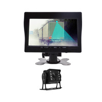 Système de caméra de recul HOPE 7 pouces 1CH AHD 1080P H.264 IPS à large plage de tension avec moniteur DVR pour camion et assistance au stationnement du véhicule, vision nocturne