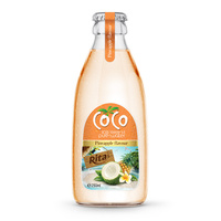 Vietnam-Exporteur Biedt Oem/Odm Kokoswater 250Ml Glazen Fles Originele Smaakpuree Voor Een Goede Prijs