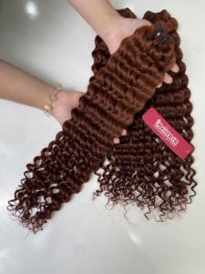 Extensions de Cheveux Humains Bouclés à Vague Profonde, Extensions de Cheveux Vietnamiens Bruts Trame pour le Marché Russe, Extensions de Cheveux de Haute Qualité, #33 - Product Image 3