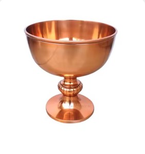 Bol de service rond en cuivre de qualité supérieure, finition brillante, pour la maison, les hôtels, les restaurants et la décoration de table de mariage - Product Image 6