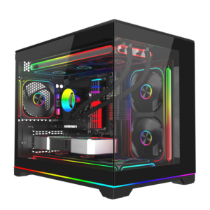 Ventilateur de refroidissement <span class=keywords><strong>RGB</strong></span> pour PC Gamer et autres boîtiers d'ordinateur Micro ATX, alimentation directe usine - Product Image 1