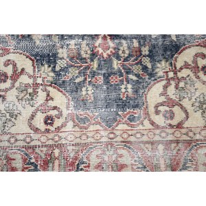 Turkish Small Rug, 1.7x3.5 ft Vintage Rug, <b>Red</b> Floral <b>Wool</b> Rug - Product Image 5