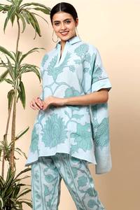 Pyjama imprimé bloc à la main ensemble de pyjamas Pj's en pur coton floral vêtements de nuit en coton indien costume de nuit en coton doux cadeau pour elle - Product Image 4