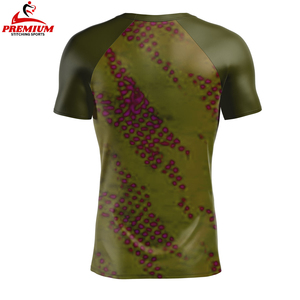 Hot Selling <b>Men</b> Rash Guards Sportswear Spandex Polyester Material Sweat Wicking Sportswear Quickdry Lightweight Custom Logo - Product Image 2