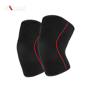 Manchon de genou de Compression en néoprène, Logo personnalisé noir pour haltérophilie - Product Image 4