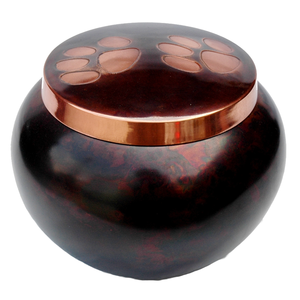 Urna Funeraria de Metal Premium para Mascotas Odyssey, Diseño Moderno con Tapa Grabada con Huella, Urna Conmemorativa para Cenizas de Mascotas Queridas - Product Image 1