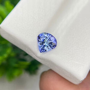 Lupa en forma de corazón de tanzanita de 7mm, piedra preciosa de zoisita azul Natural, corte limpio para hacer joyas, piedras preciosas sueltas - Product Image 2