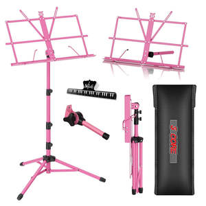 5 Core Music <b>Stand</b> Adjustable <b>Desktop</b> Book <b>Stands</b> Portable Sheet Holder All Metal Foldable Bookstand - Product Image 1