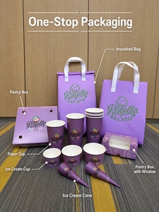 Vasos de Papel para Helado con Diseño Personalizado y Logotipo, 3oz, 5oz, 8oz, con Tapa de Papel, Diseño Gratuito, Muestra Gratuita, Vasos de Papel para Envasado de Helado - Product Image 5