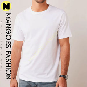T-shirts en coton 100% pour hommes, en gros, personnalisés, vierges, impression de logo, haute qualité, taille plus, t-shirts unis pour hommes - Product Image 2