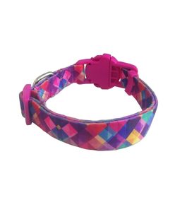Collar de perro de lujo respetuoso con el medio ambiente con logotipo personalizado, algodón de cáñamo rosa con hebillas de plástico ajustables, material de nailon personalizado - Product Image 5