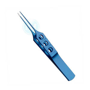 Pinzas Oftálmicas Profesionales de Acero Inoxidable para Córnea con Microdientes y Función de Ligadura - Product Image 3