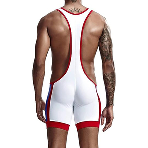 Combinaison de lutte pour homme de haute qualité, respirante et confortable, en élasthanne/polyester, pour la salle de sport, la remise en forme, usage professionnel - Product Image 5