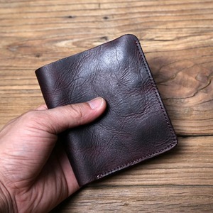 Portefeuille pour homme en cuir véritable de haute qualité, minimaliste, vintage, multifonctionnel, blocage RFID, pliable, court - Product Image 2
