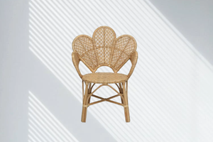 Sillón Modular Moderno ROSE con Tapizado de Ratán y Patas de Madera - Silla de Descanso Resistente y No Plegable para Dormitorio, Comedor, Sala de Estar o Centro Comercial - Product Image 6