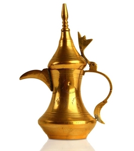 Tetera árabe y cafetera, utensilios de cocina de latón de alta calidad y herramientas de cafetería, tetera artesanal tradicional a granel multiusos - Product Image 1