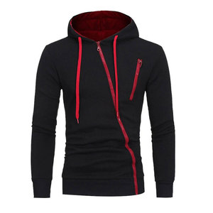 Men's Hoodies 2024 New Diagonal Zipper Quarter Zip Hoodies for Men Rich Cotton. - Product Image 3