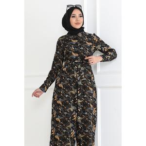 ชุดจั๊มสูทฮิญาบผ้าโพลีเอสเตอร์ 100% รุ่น Casual Mega Merchant สีดำ 43915 มีสินค้าพร้อมส่ง ไม่มีลายพิมพ์  ไม่มีลวดลาย - Product Image 2