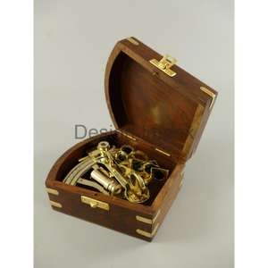 Caja embalada de lujo Sextant Caja ecológica Sextant dorado Accesorios náuticos Decoración del hogar Accesorios de regalo Promoción de recuerdo - Product Image 6