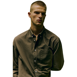 เสื้อเชิ้ตผู้ชายทรงปกติ แขนยาว ผ้าฝ้าย ติดกระดุม สไตล์ลำลองแบบสมาร์ท ผ้าไม่ยับ ระบายอากาศ แห้งเร็ว เหมาะสำหรับใส่ทำงาน - Product Image 5