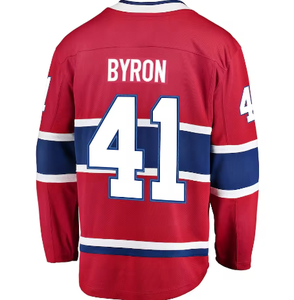 Maillot de hockey sur glace personnalisé, uniforme d'équipe rouge, nom et numéro personnalisés 77 14 41 33 10, performance athlétique cousue professionnelle - Product Image 4