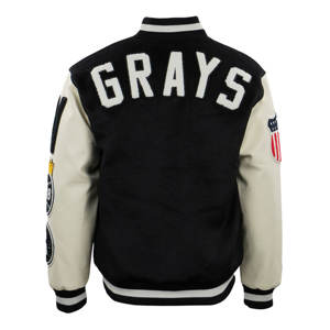 Veste de baseball à manches en cuir et en laine pour hommes, hiver, automne, veste Letterman avec patchs brodés - Product Image 6