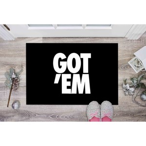 พรม Got Em: ลายขาวดำ พรมตกแต่งภายในสไตล์โมเดิร์น พรมเนื้อนุ่มแบบไม่ถักทอ - Product Image 5