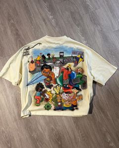 T-shirt surdimensionné poids lourd 100% coton t-shirts pour hommes sérigraphie col rond respirant - Product Image 2