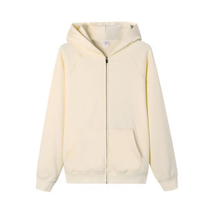 Sudadera con Capucha Personalizada de Alta Calidad, Estilo Cardigan, Holgada, con Cremallera Completa, 100% Algodón, Transpirable para Hombre - Product Image 4