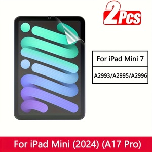 2 Piezas de Película Protectora Mate de PET para <span class=keywords><strong>iPad</strong></span> <span class=keywords><strong>Pro</strong></span> 11 <span class=keywords><strong>2022</strong></span>, <span class=keywords><strong>13</strong></span> 2024, Mini 6, 7, 8.3 2021, Air 2024, 2025, 11.ª Generación (A16) - Product Image 1