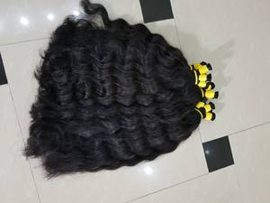 Vente en gros d'extensions de cheveux Remy vietnamiennes naturelles de haute qualité, tissage double ligne droite/ondulé/bouclé, cheveux humains bruts - Product Image 3