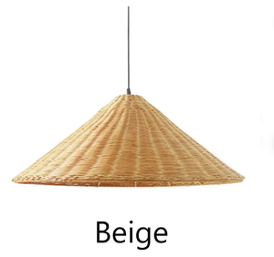 TIEN PHONG TRENDY Wicker Cone Lamp <b>Shade</b> Hanging <b>Rattan</b> Pendant <b>Light</b> - Product Image 4