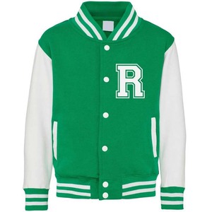 2025 Custom Logo Embroidery Varsity <b>Jackets</b> Baseball Streetwear <b>Leather</b> Sleeves Solid Letterman Outwear Women's Varsity <b>Jackets</b> - Product Image 3