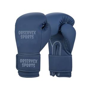 Custom Print Logo Cowhide Leather Boxing Gloves for Sanda Sparring Training with <b>Hand</b> <b>Grips</b> <b>Adjustable</b> Wrist Strap Lightweight - Product Image 1