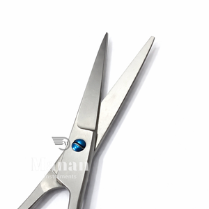 Ciseaux de coiffure professionnels en acier inoxydable, avec anneaux bleus pour les doigts, pour droitiers, pour salon et vente en gros - Product Image 5