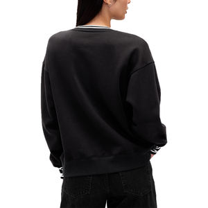 Women's Vintage Soft Oversized <b>Hoodie</b> High Quality Men's Casual Fleece Thickened Crew Neck Sweatshirt XS Size Lined Design - Product Image 4