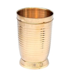 Brass Water Glass Drinking <b>Tumbler</b> for Drinking Serving Water Ayurveda Handmade Kitchen Ware Wholesale. - Product Image 2