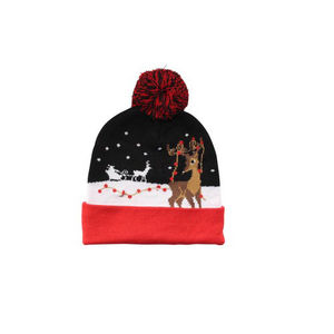 Chapeau de Noël en laine d'hiver personnalisé avec broderie de qualité supérieure, taille adulte, pour les fêtes - Product Image 2