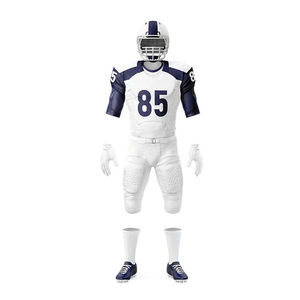 Conjunto de uniforme de entrenamiento de fútbol sublimado totalmente personalizado, Conjunto de camiseta y pantalones de fútbol americano de poliéster 100% para hombres - Product Image 6