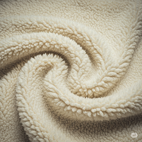Tissu Sherpa Faux Shearling Teddy Polaire Doublure Peluche Polyester Tissu pour Vestes Hoodies Couvertures Fournisseur En Gros
