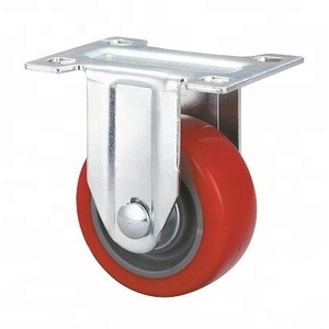 Cce Caster 3 Inch Swivel Fixed Pu Caster Wheel For Dolly Cart - Product Image 1
